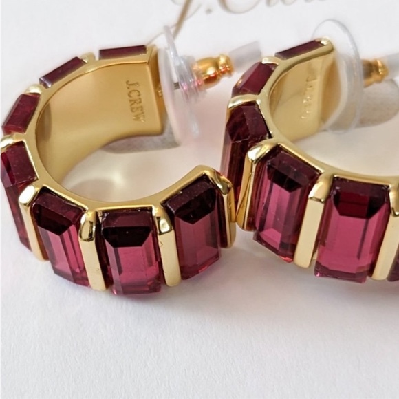 J. Crew Trapezoid Stone Hoop earrings - Picture 5 of 8